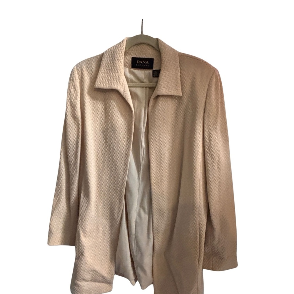 Dana Buchman Cream Textured Blazer